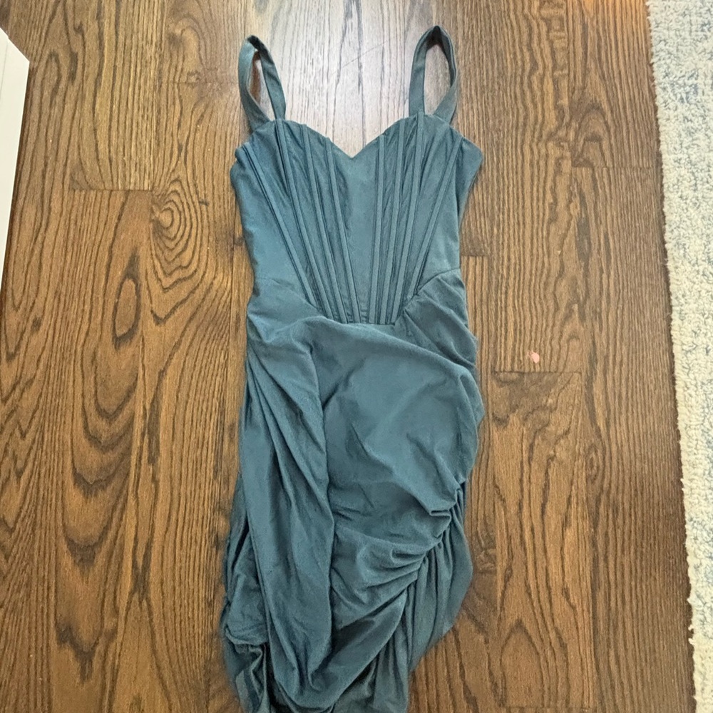 h:ours Teal Sleeveless Dress